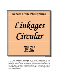 Linkages Circular Vol. 8 No. 21