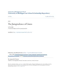 The Jurisprudence of Union