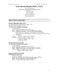 Tyler David Martin, Ph.D., CSCS