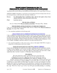 Divine Liturgy Variables (PDF)