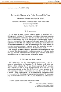 On the Lie Algebra of a Finite Group of Lie Type