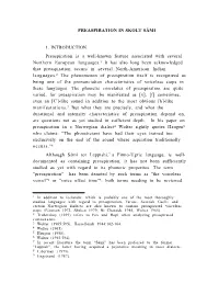 PREASPIRATION in SKOLT SÁMI 1. INTRODUCTION Preaspiration Is A