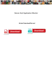 Server and Application Monitor