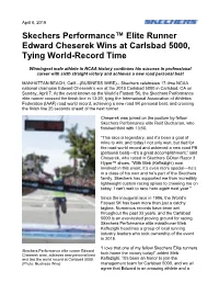 Skechers Performance™ Elite Runner Edward Cheserek Wins at Carlsbad 5000, Tying World-Record Time