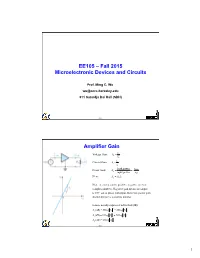 Amplifier Frequency Response