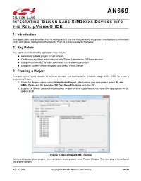 AN669: Integrating Silicon Labs Sim3xxxx Devices Into the Keil Μvision®