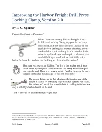 Improving the Harbor Freight Drill Press Locking Clamp, Version 2.0