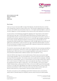 Letter from Dame Melanie Dawes to Rt Hon Damian Green MP on The