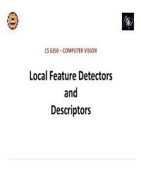 Local Feature Detectors and Descriptors Overview
