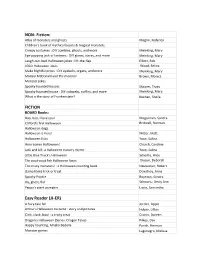 NON- Fiction: FICTION Easy Reader (JJ-ER)
