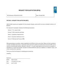 Section 1: Request for Quotation (Rfq)