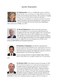 Speaker Biographies