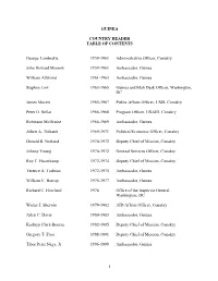 Table of Contents