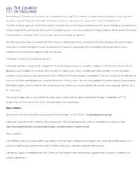 The CWG Will Review Aspects of Cathedral Management And