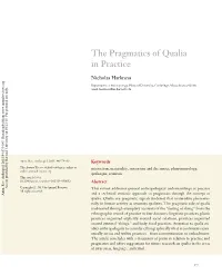 The Pragmatics of Qualia in Practice