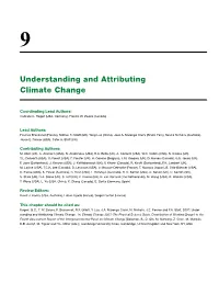 Understanding and Attributing Climate Change