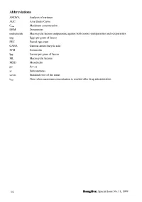 Abbreviations ANOVA Analysis of Variance AUC Area Under Curve