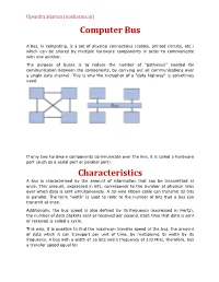Computer Bus Characteristics