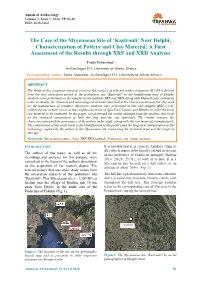 Τhe Case of the Mycenaean Site of 'Kastrouli' Near Delphi