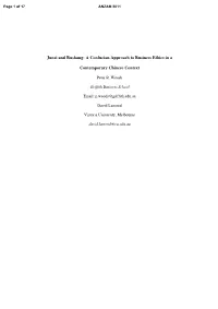 Junzi and Rushang: a Confucian Approach to Business Ethics in A