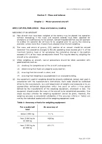 Mass and Balance, Loading WEIGHING O