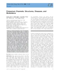 Potassium Channels: Structures, Diseases, and Modulators