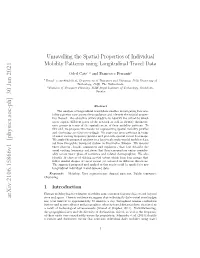 Unravelling the Spatial Properties of Individual Mobility Patterns Using Longitudinal Travel Data