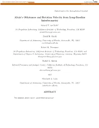 Altair's Oblateness and Rotation Velocity from Long-Baseline