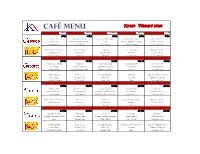 Café MENU K3-1St Febuary 2020