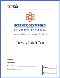 Density Lab B Test