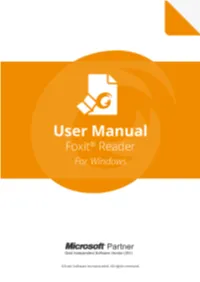 Foxit Reader 10.0 Manual