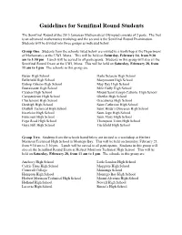 Guidelines for Semifinal Round Students