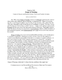 Program Notes for Songs of Turning