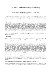 Quantum Boolean Image Denoising