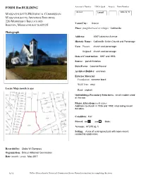 FORM B  BUILDING Assessor’S Number USGS Quad Area(S) Form Number