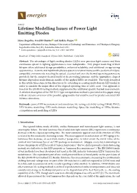 Lifetime Modelling Issues of Power Light Emitting Diodes