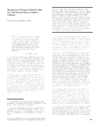Management of Chaparral Habitat for Mule Deer and Mountain Sheep In