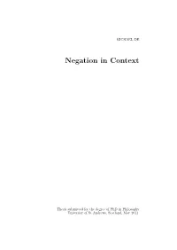 Negation in Context