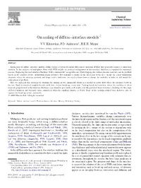 On Scaling of Diffuse–Interface Modelsଁ