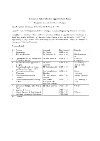 Programme Schedule for Pulchowk Campus (PDF: 104KB)