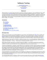 Software Testing