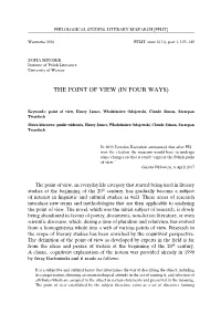 The Point of View (In Four Ways)