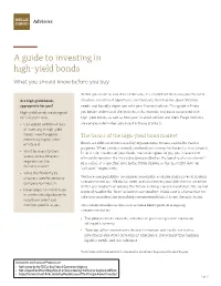 A Guide to Investing in High-Yield Bonds What You Should Know Before You Buy