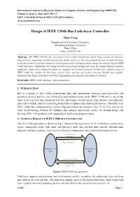 Design of IEEE 1394B Bus Link-Layer Controller