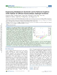 Engineering Molybdenum Diselenide and Its Reduced Graphene Oxide Hybrids for Efficient Electrocatalytic Hydrogen Evolution