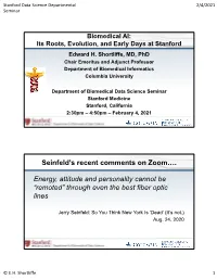 Seinfeld's Recent Comments on Zoom…. Energy