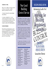 Applying for Building Regulations