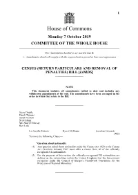 Census (Return Particulars and Removal of Penalties) Bill [Lords]