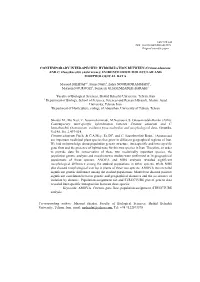 CONTEMPORARY INTER-SPECIFIC HYBRIDIZATION BETWEEN Cirsium Aduncum and C