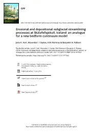 Erosional and Depositional Subglacial Streamlining Processes at Skálafellsjökull, Iceland: an Analogue for a New Bedform Continuum Model